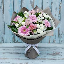 Букет цветов из:  Герберы, Альстромерии и Хризантемы #REPLACE_PRED# Персиановском
