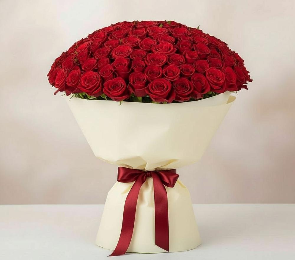 Букет 101 Красная роза Милано в Персиановском