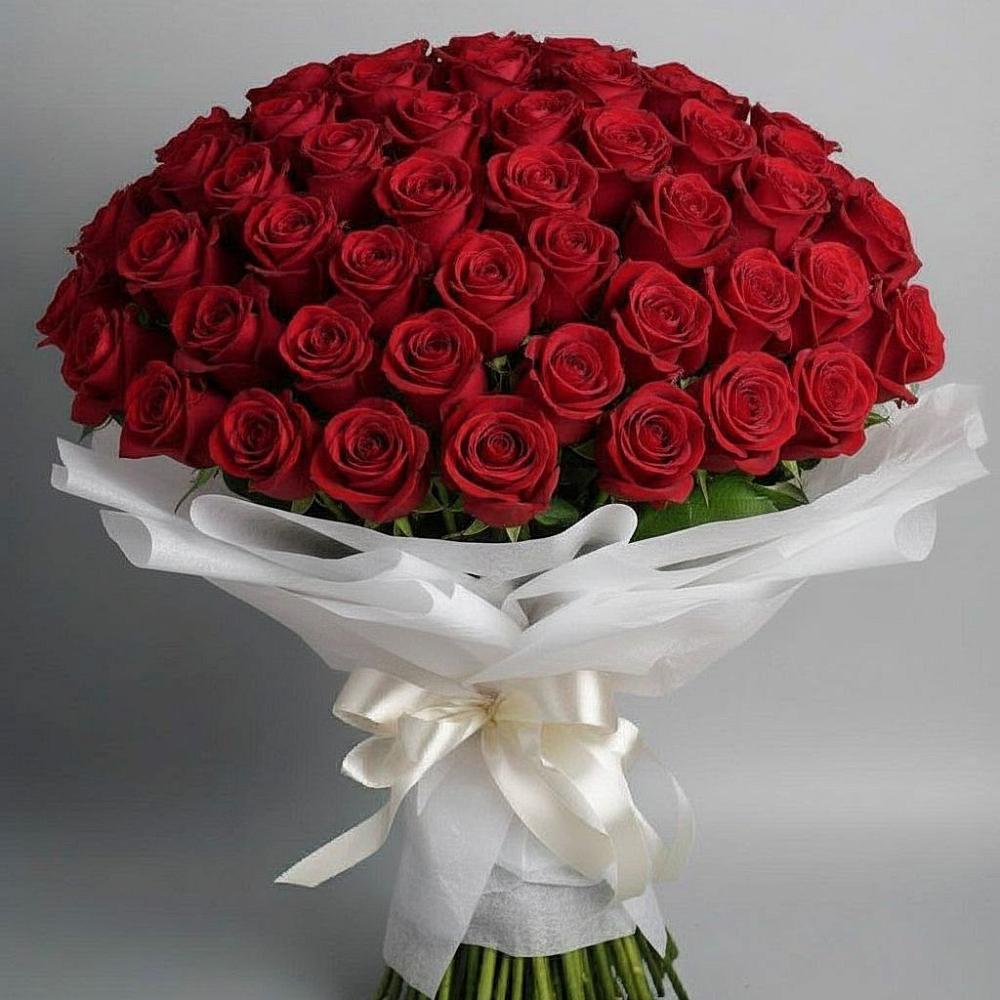 Букет 101 Красная роза Блэк Мэджик в Персиановском