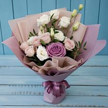 Букет цветов из:  Розы и Лизиантусы в Персиановском