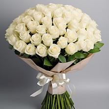 Букет 101 беля роза Белоснежка в Персиановском