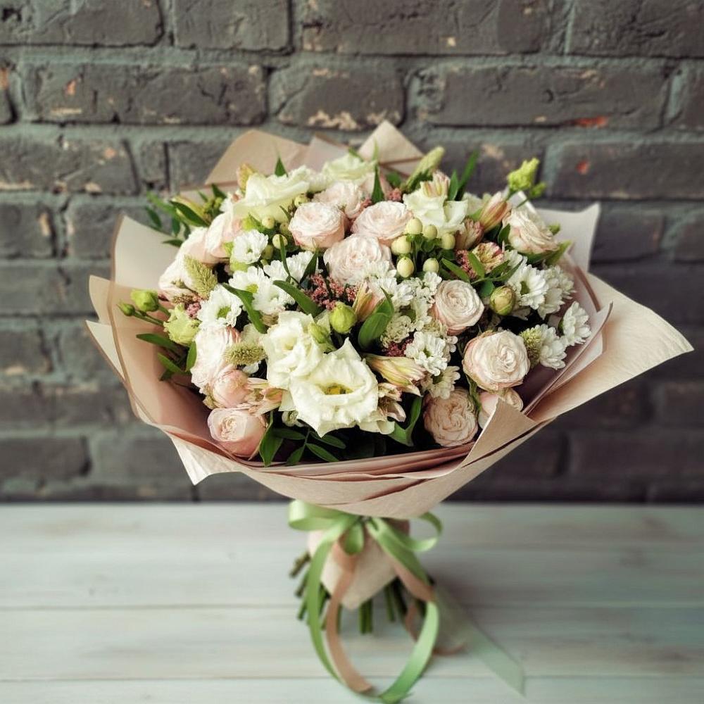 Букет цветов из: Альстромерии, Розы и Хризантемы в Персиановском