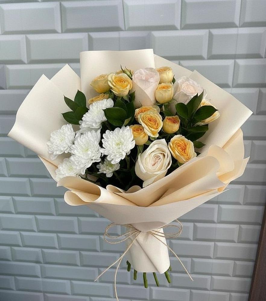Букет цветов из: Розы и Хризантемы в Персиановском