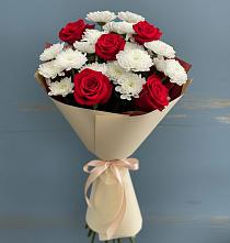Букет цветов из:  Розы и Хризантемы в Персиановском