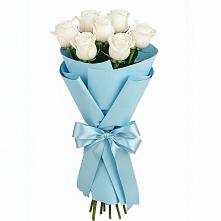 Букет 7 белых роз Проуд в Персиановском