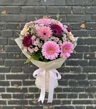 Букет цветов из:  Герберы и Хризантемы в Персиановском