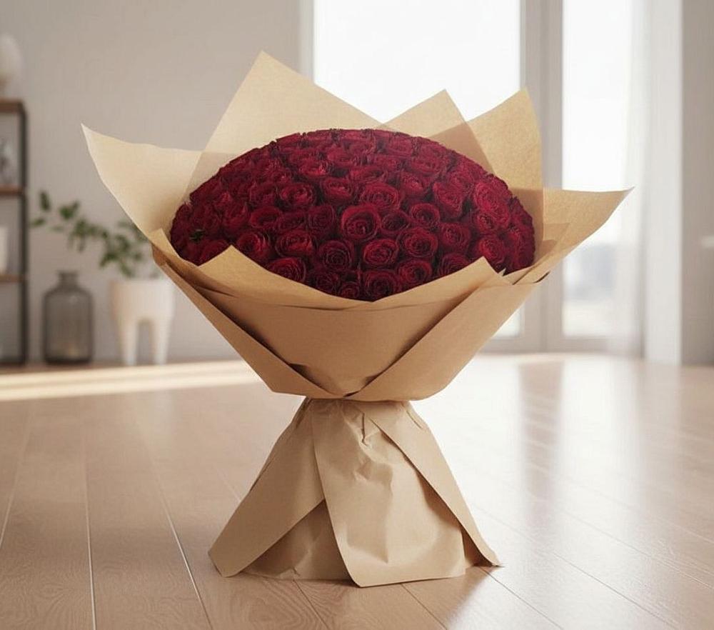 Букет 101 Красная роза в Персиановском