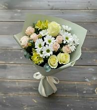Букет цветов из:  Альстромерии, Розы и Хризантемы в Персиановском