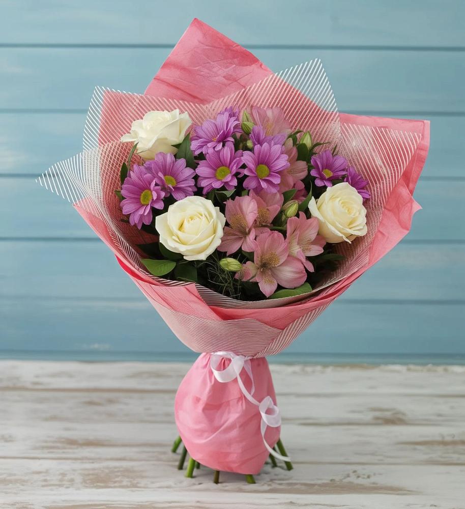 Букет цветов из: Герберы в Персиановском