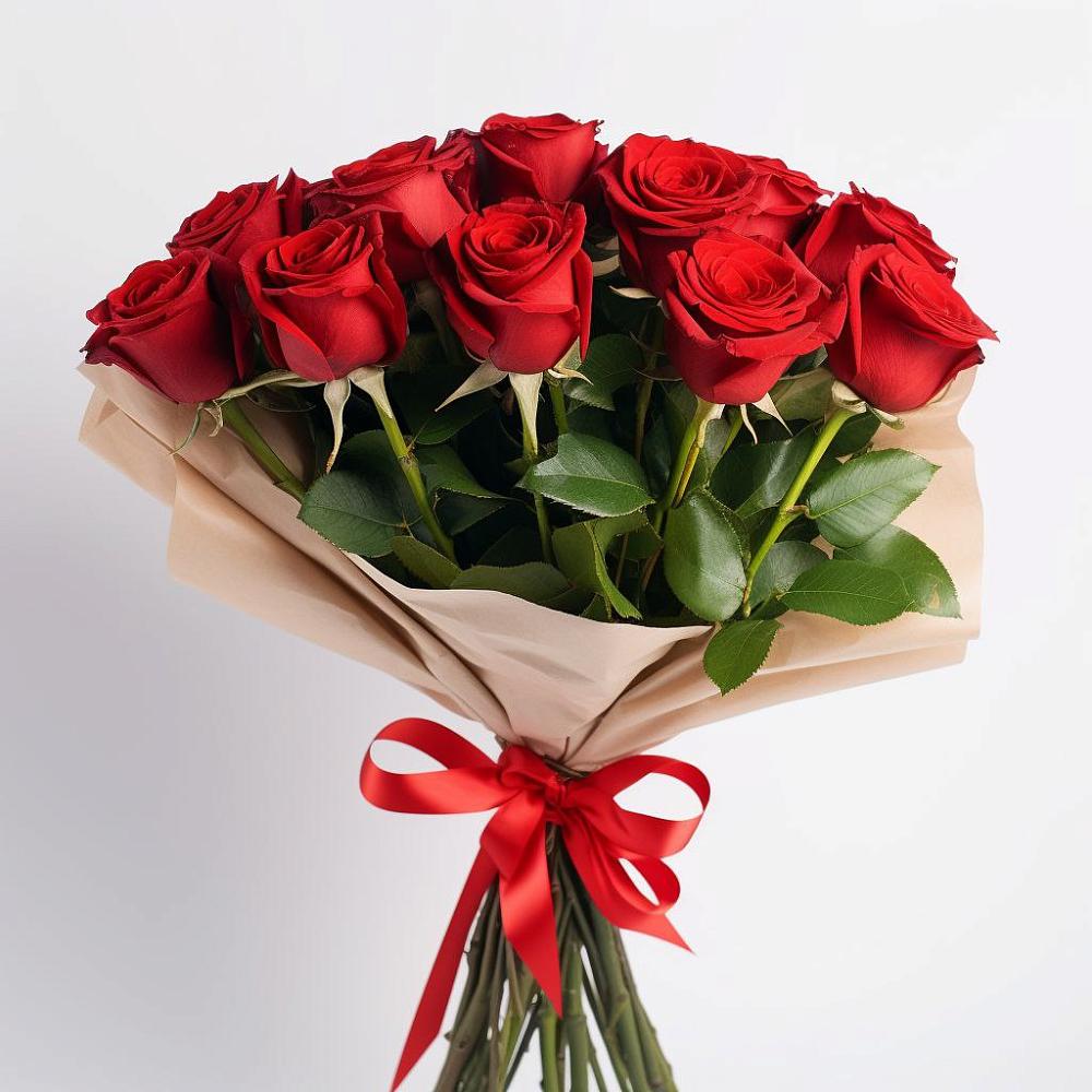 Букет 11 Красных роз Эдлесс Лав в Персиановском